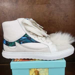 Coach shearling high top sneakers